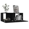 vidaXL 4-tlg. TV-Schrank-Set Schwarz Holzwerkstoff