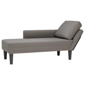 vidaXL Chaiselongue mit Kissen Hellgrau Cordstoff