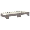 vidaXL Tagesbett Ausziehbar Taupe 80x200 cm Stoff