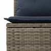 vidaXL 6-tlg. Garten-Sofagarnitur mit Kissen Braun Poly Rattan Akazie