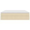 vidaXL Aufbewahrungsbett mit Matratze Creme 180 x 200 cm Polyester