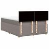 vidaXL Boxspringbett mit Matratze Taupe 140x190 cm Stoff
