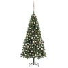 vidaXL K&uuml;nstlicher Weihnachtsbaum mit Beleuchtung Kugeln Zapfen 180 cm