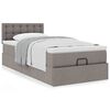 vidaXL Ottoman-Bett mit Matratze Taupe 90x190 cm Stoff
