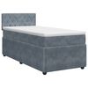 vidaXL Boxspringbett mit Matratze Dunkelgrau 80 x 200 cm Samt