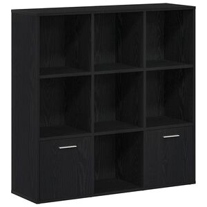 vidaXL B&uuml;cherschrank Schwarz Eichen-Optik 98x29x97,5 cm Holzwerkstoff