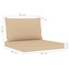 vidaXL 10-tlg. Garten-Lounge-Set mit Kissen Beige