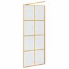 vidaXL Walk-in Duschwand Gold 80 x 195 cm Gehärtetes Glas