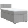 vidaXL Boxspringbett mit Matratze Hellgrau 90x190 cm Stoff