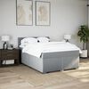 vidaXL Boxspringbett mit Matratze Hellgrau 140x190 cm Stoff