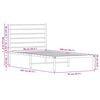 vidaXL Bettgestell mit Kopfteil Metall Wei&szlig; 90x200 cm
