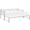 vidaXL Tagesbett Ausziehbar Grau Metall 90x200 cm