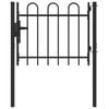 vidaXL Zauntor BOXTEL 103 x 124,5 cm Pulverbeschichteter Stahl Grau
