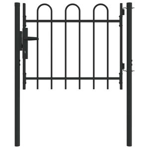 vidaXL Zauntor BOXTEL 103 x 124,5 cm Pulverbeschichteter Stahl Grau