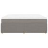 vidaXL Boxspringbett mit Matratze Taupe 200x200 cm Stoff