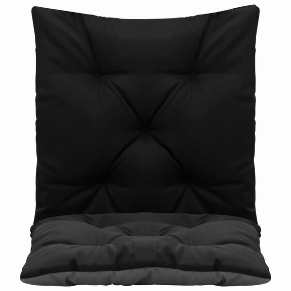 vidaXL Schaukelstuhl Auflagen 2 Stk. Schwarz und Grau 50 cm Stoff