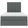 vidaXL Aufbewahrungsbett mit Matratze Dunkelgrau 120 x 190 cm Stoff