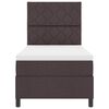 vidaXL Boxspringbett mit Matratze Dunkelbraun 90 x 200 cm Stoff