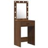 vidaXL Schminktisch mit Speicher Braun 50 x 41 x 135 cm Holzwerkstoff