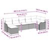 vidaXL Gartensofa-set 7 pcs Beige Poly-Rattan