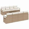 vidaXL Sofa Set mit Kissen 7 pcs Beige und Creme Poly Rattan