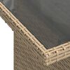 vidaXL 11-tlg. Garten-Sofagarnitur mit Kissen Beige Poly Rattan