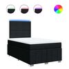 vidaXL Boxspringbett mit Matratze Schwarz 120x190 cm Stoff