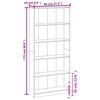 vidaXL B&uuml;cherregal 5 F&auml;cher Grau Sonoma-Eiche 80x24x175 Holzwerkstoff