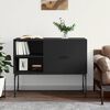 vidaXL Sideboard Schwarz 100x40x79,5 cm Holzwerkstoff