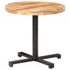 vidaXL Bistrotisch Rund &Oslash;80x75 cm Raues Mangoholz