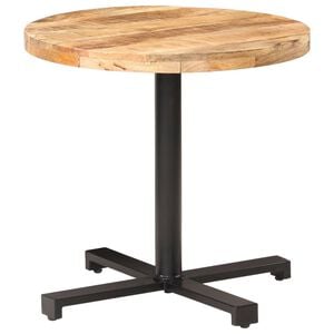 vidaXL Bistrotisch Rund &Oslash;80x75 cm Raues Mangoholz