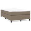 vidaXL Boxspringbett mit Matratze Taupe 120x190 cm Stoff