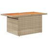 vidaXL 6-tlg. Garten-Sofagarnitur mit Kissen Beige Poly Rattan Akazie