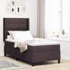 vidaXL Boxspringbett mit Matratze Dunkelbraun 90 x 200 cm Stoff