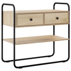 vidaXL Konsolentisch Sonoma-Eiche 80 x 40 x 75 cm Holzwerkstoff