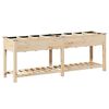 vidaXL Garten-Pflanzgef&auml;&szlig; Beige 203,5 x 53 x 76,5 cm