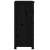 vidaXL Sideboard Schwarz 70x35x80 cm Massivholz Kiefer