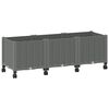 vidaXL Gartenpflanzer mit R&auml;dern Hellgrau 120 x 40 x 44 cm PP