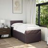 vidaXL Boxspringbett mit Matratze Dunkelbraun 90x190 cm Stoff