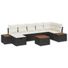 vidaXL Gartensofa-set 8 stk. Schwarz Poly-Rattan