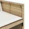 vidaXL 9-tlg. Garten-Essgruppe mit Kissen Beige Poly Rattan
