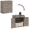 vidaXL Gartenschrank Grau 105x55x113 cm Poly Rattan