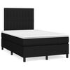vidaXL Boxspringbett mit Matratze Schwarz 120x190 cm Stoff