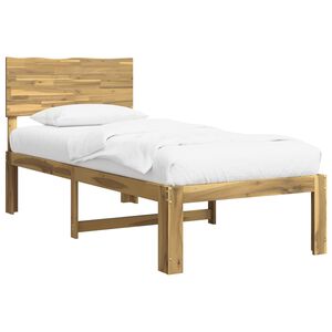 vidaXL Einzelbettgestell mit Kopfteil ROSTOCK Wei&szlig; 75 x 190 cm
