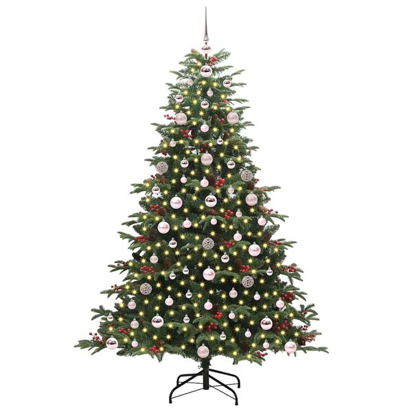 vidaXL K&uuml;nstlicher Weihnachtsbaum mit 300 LEDs mit St&auml;nder Gr&uuml;n 180 cm