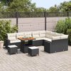 vidaXL Garten-Sofa-Set 12 pcs Schwarz Poly-Rattan