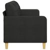 vidaXL 3-Sitzer-Sofa Schwarz 210 cm Stoff