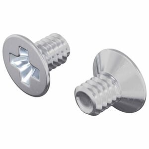 vidaXL Senkkopfschrauben 2 stk. Silber M4 x 6 mm Stahl