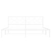 vidaXL Bettgestell mit Kopfteil Metall Weiß 183x213 cm