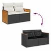 vidaXL Garten-Sofa-Set 8 pcs Schwarz und Creme Poly-Rattan